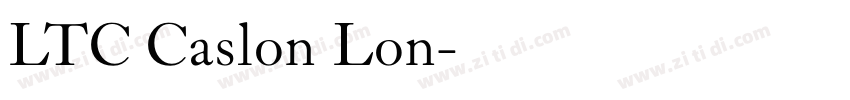 LTC Caslon Lon字体转换
